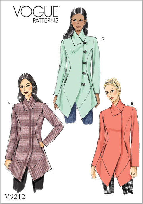 Vogue Patterns Seamed and Collared Jacket Sewing Pattern for Women, Sizes 6-14...