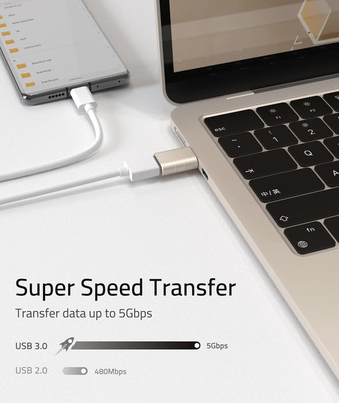 Syntech USB C to USB Adapter Pack of 2 USB C Male to USB3 Female Adapter Compatible with iPhone 15 Pro Max MacBook Pro Air 2023 iMac iPad Mini Pro...