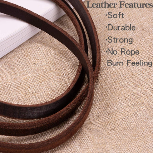 HiCaptain Thin Leather Dog Leash for Small Dogs Up to 15 lb (1/3 inch Wide, 6 Ft)...