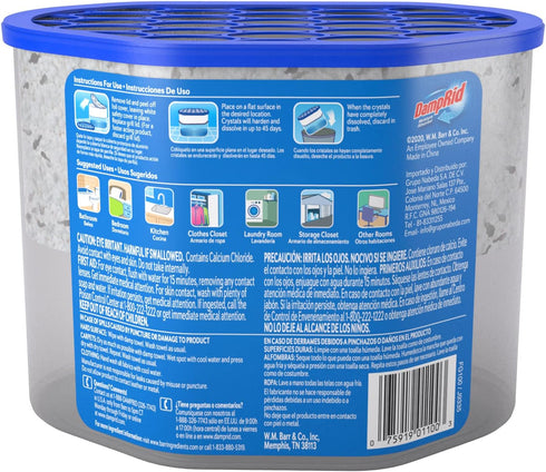 DampRid FG100 Unscented Disposable Moisture Absorber, 10.5-Ounce,White...