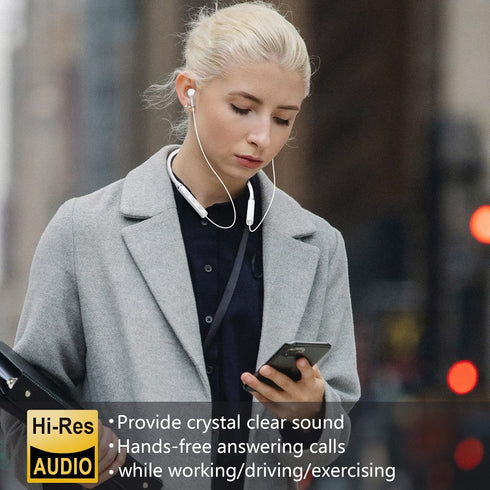 Bluetooth Neckband Headphones for Samsung S24 S23 FE in-Ear Magnetic Earbuds Noise Canceling Bass Stereo Sound Mic Wireless Headset for iPhone 15 ...