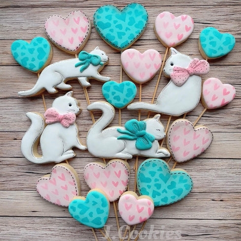 LILIAO Walking Cat Cookie Cutter for Kids - 5.4 x 2.4 inches - Stainless Steel...