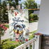 Welcome Rottweiler and Winter Flower Home Flag 12 x 18 Inch Double-Sided Outdoor Yard Flag Decorative Puppy Dog Pet Rescue Garden Flag...