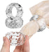 Crystal Napkin Rings Holders - 2 Inch Set of 4, Party Wedding Set Christmas Decorations for Table Dinner...