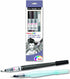 Pentel Arts Color Water Brush Box Set, Black/Gray/Sepia/Aquash (GFLFRHBP)...