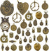 JIALEEY Antiqued Bronze Clock Face Charm Pendant, Wholesale Bulk Lots Mixed Gears Steampunk Charms Pendants DIY for Necklace Bracelet Jewelry Maki...