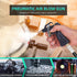 Industrial Air Blow Gun with Brass Adjustable Air Flow Nozzle, Steel Air Flow Extension, and Blow Hose, Pneumatic Air Compressor Accessories Tool ...