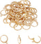 UNICRAFTALE 50pcs Lever Back Earrings Stainless Steel Leverback Earring Hoop Earring with Loop Golden Leverback Earwire Findings for DIY Jewelry M...