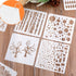 14 Pcs Mixed Media Stencils, Mabor DIY Crafts Stencils Painting Stencils for Wall Floor Decor Branches Patterns Stencils Geometric Styling Stencil...