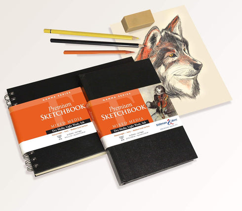 Stillman & Birn Gamma Series Hardbound Sketchbook, 4" x 6", 150 GSM (Heavyweight), Ivory Paper, Medium Grain Surface...
