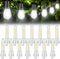 Meonum 14 Pack S14 Replacement Light Bulbs, 1.7 Watt Replacement S14 LED Bulb, Shatterproof Waterproof and Dimmable Replacement S14 Light Bulb for...