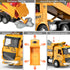 Race Remote Control Dump Truck - RC Construction Vehicles with LED Lights and Simulation Sound Rechargable Hydraulic Car for 6 7 8 9 Year Old Boys...