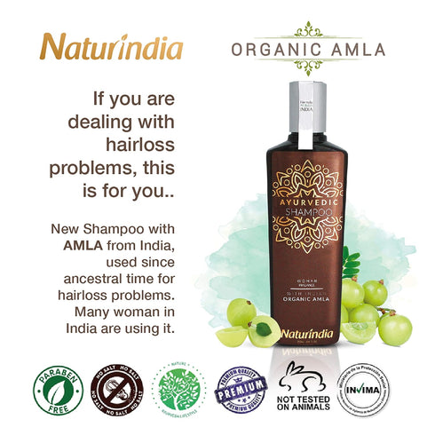 Ayurvedic Organic Shampoo for Hair Growth Amla Indian Vitalize Formula for Shiny and Strong Hair with Vitamin C and B-Complex natural herbs from I...