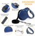 Fida Retractable Dog Leash, 16ft Heavy Duty Pet Walking Leash for Small/Medium Dog or Cat up to 44 lbs, Tangle Free. One-Hand Brake (Medium, Navy ...