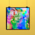 Bleidruck 25 Sheets 8.25x11.7 Inches Clear Holographic Premium Cold Laminated Film Holographic Overlay Laminating Self Adhesive Film...
