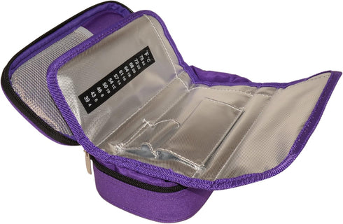 CHILDHOOD Waterproof Insulin Cooler Travel Case Temperature Display Medication Insulated Cooling Bag with 3 Ice Packs (Purple)......