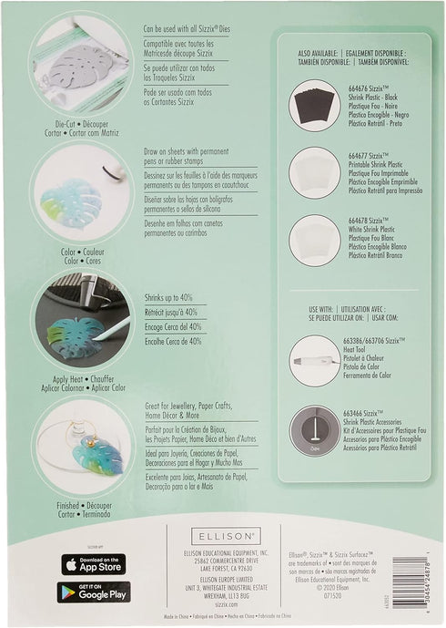 Sizzix Shrink Plastic 10PK (A4 Sheets) Surfacez-10PK , Frosted White, 10 Pack, 20.999999999999996 x 7.3 x 1 cm, Die Cut, 20.999999999999996 x 7.3 ...