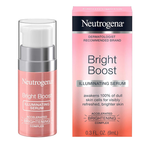 Neutrogena Bright Boost Illuminating Face Serum with Neoglucosamine & Turmeric Extract for Even Skin Tone, Resurfacing Serum for Face to Reduce Da...