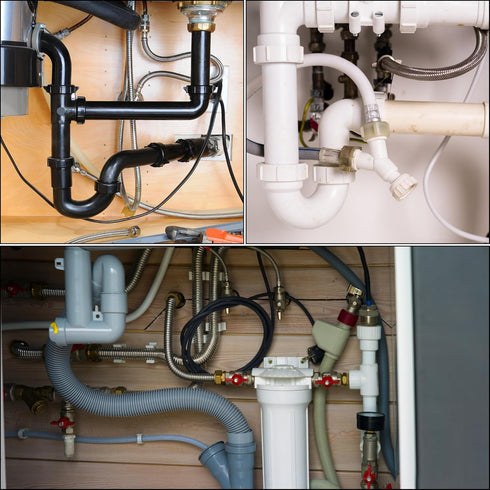 Universal Valve Plumbing Fittings Adapters: 1/2 to 3/8 Adapter, 3/8 to 1/2 Water Line Adapter, 3/8 Female to 1/2 Male Adapter, Straight & Angle Co...