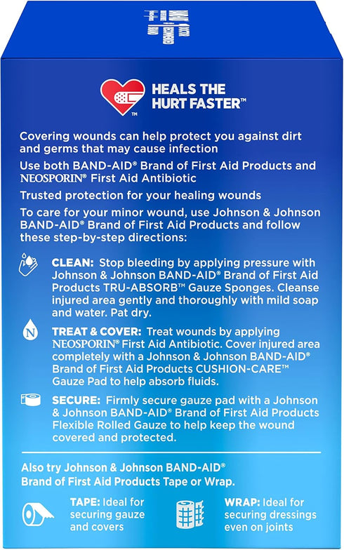 Band-Aid Brand of First Aid Products Flexible Rolled Gauze Dressing for Minor Wound Care, Soft Padding and Instant Absorption, 3 Inches by 2.1 Yar...