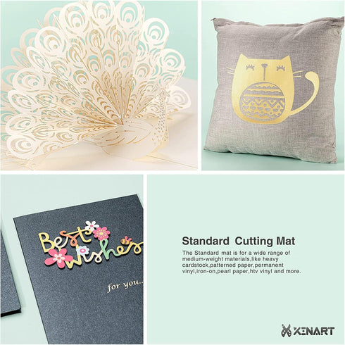 Cutting Mats for Cricut Maker 3/Explore 3/Maker/Air 2,12x12 inch 3 Mats Standard Adhesive Green Replacement Cut Mat for Cricut Cutting Machines...