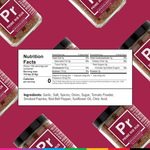 Spiceololgy - Prime Rib Rub - All-Purpose Barbeque Rubs, Spice Blends and Seasonings Use On: Beef, Steak, Chicken, Vegetables, Pork and Potatoes -...