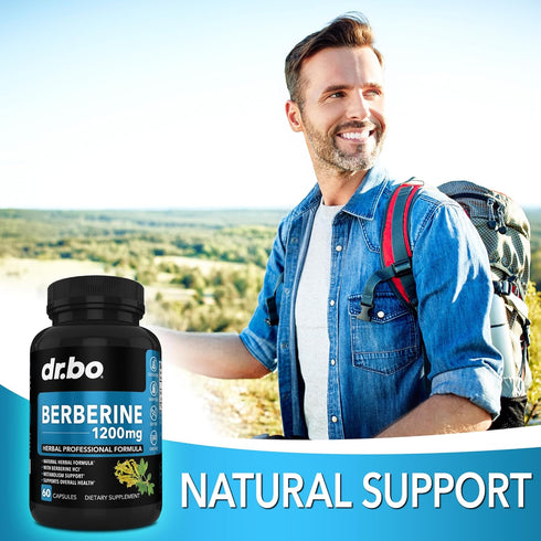 Berberine Supplement Capsules - 1200mg Berberine HCL Supplement for Healthy Metabolic Support - Premium Berberine HCL 600mg Per Capsule, Pure Berb...