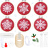 6 Sets Winter Embroidery Kit for Beginners Snowflakes Christmas Cross DIY Needlepoint Kit with Patterns, Instructions, Embroidery Hoops, Threads, ...