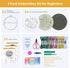 ETSPIL 3 Sets Embroidery kit for Beginners Adults?Learn 33 Different Stitches DIY Kits ?includes Stamped Flower Pattern, Hoop, Color Threads,Tools...
