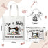 3Pcs Sewing Tote Bag Canvas Bag with Keychain, Funny Quilting Sewing Gifts for Seamstress Women Sewing Lovers Mom, Sewing Cosmetic Bag Organizer M...
