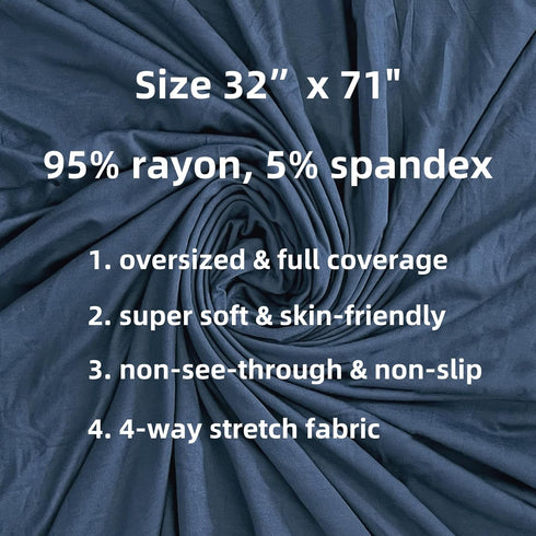 Lina & Lily Non-see-through Premium Jersey Maxi Hijab Head Scarf Wrap for Muslim Women...