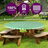 Sorfey Round Tablecloth -Fitted with Elastic, Vinyl with Flannel Back, Fits for Table 30 Inches Round,Water Proof, Easy to Clean, Checked Green De...