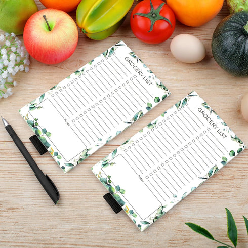 Joyberg 2 PCS Magnetic Grocery List Pads for Fridge, 4.5x7.5 Inches Magnetic Note Pad for Fridge, Grocery List Magnet Pad for Fridge, Magnetic Not...