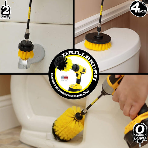 Drill Brush Power Scrubber by Useful Products - Bathroom Cleaning Brush Set - Scrub Brush for Drill - Cleaning Tools for Drill - Shower Scrubber -...