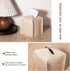 Tissue Box Cover PU Leather Square Tissue Holder Facial Paper Organizer Dispenser for Bathroom Vanity Countertop, Dresser, Tabletop, Office, Car, ...