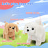 Hopearl Walking Dog Bichon Interactive Electronic Pet Plush Toy Puppy Woof and Moving Animated Nodding Head Gifts for Toddlers Birthday, White, 7'...