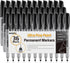 Ultra Fine Permanent Marker, 36 Pack Ultra Fine Point Black Permanent Marker set, Works on Plastic, Wood, Stone, Metal and Glass for Doodling, Mar...