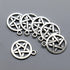 Ergonflow 100 Silver Tone Pentagram Charms Pendants (20x16mm)...