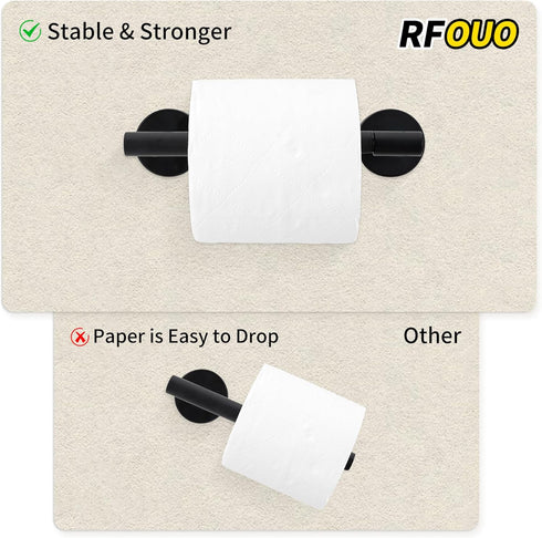 Matte Black Toilet Paper Holder,Black Toilet Paper Holder Wall Mount for SUS 304 Stainless Steel, Double Post Pivoting Toilet Paper Roll Holder,To...