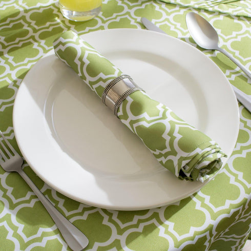 DII Green Lattice Outdoor Tabletop, Collection Stain Resistant & Waterproof, 60" Round w/Zipper, Green...