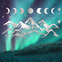 BENECREAT Moon Phase Mountain Stainless Steel Stencils, 7x4 inch Sun Reusable Painting Template for Painting, Wood Burning, Journaling...