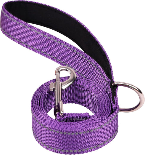 Double-Sided Reflective Dog Leash for Large & Medium and Small Dogs, Strong and Durable Pet Nylon Leashes with Soft Padded Handle Leashes,Puppy Le...