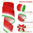 AnyDesign Summer Wired Edge Ribbon Watermelon Print Craft Ribbon Red Green Fruit Fabric Ribbon for Wreath Bow Making DIY Crafts Wrapping Party Dec...