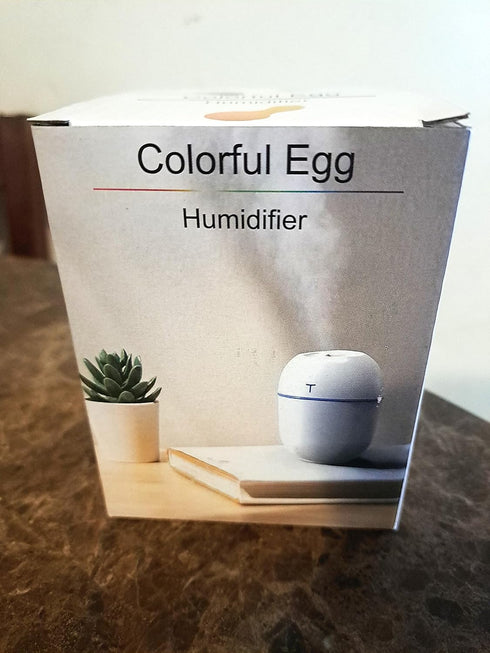 Colorful egg humidifier USB 220ml mini air humidifier 7 color night light changing portable cool Mist Small Humidifier for Travel, office, Baby ro...