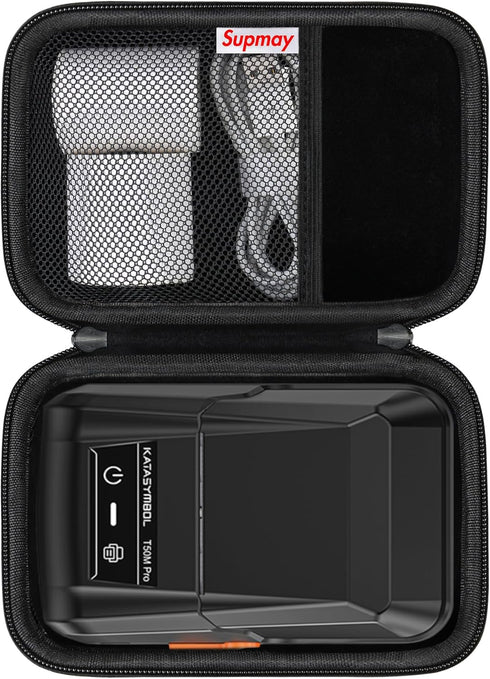 Hard Carrying Case for SUPVAN T50M Pro Bluetooth Label Maker Machine, Inkless Labeler Storage Travel Holder fit Label Tape, Charging Cable, User M...