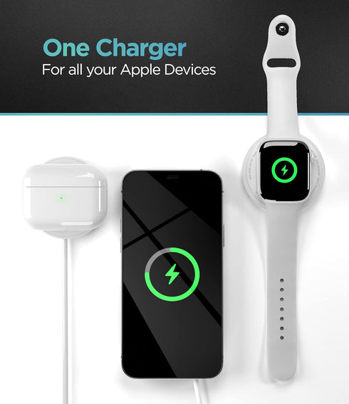 Galvanox 2-in-1 Charger Desinged for iPhone and Apple Watch Combo - Magnetic Dual Sided Charging Compatible with MagSafe (USB C)......