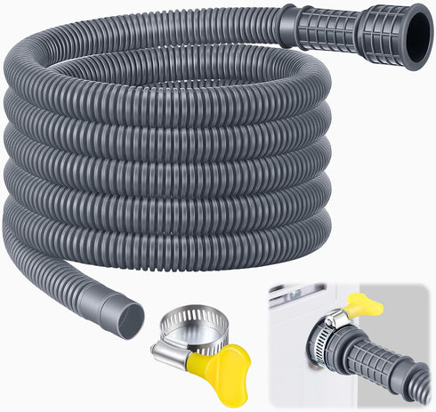Saillong Patent Pending Dehumidifier Drain Hose, Flexible Universal Drain Hose with Cuttable Rubber Adapter and Connect Clamp, Hose Replacement fo...
