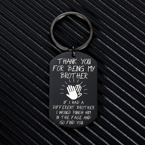Brother Gifts Keychain for Big & Little Brothers - Anniversary, Valentines Day, Birthday, Christmas Gifts for Men...