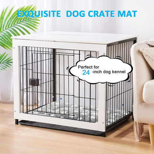 Dog Bed Mat, Reversible Dog Crate Pad for Medium Small Dogs, Portable and Soft Pet Bed Mat, Machine Washable Pet Bed Pad for 24-inch Kennel...