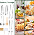 18 Pieces Charcuterie Board Accessories Stainless Steel Cheese Butter Spreader Knives Set Include Mini Serving Tongs, Knives, Spoons, Forks, Honey...